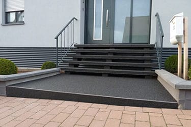 Steinteppich Außen - fugenlos und frostsicher - Treppe, Balkon, Terrasse