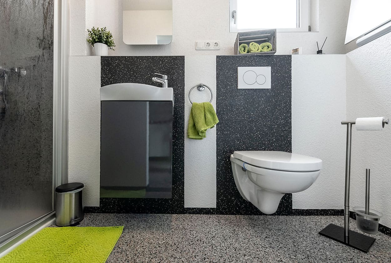 Badezimmer - Wandbelag und-Bodenverkleidung Steinteppichfugenlose wandbelaege und bodenbelaege